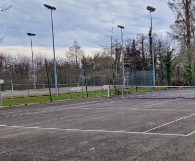 Travaux sur les terrains de tennis au parc Razon