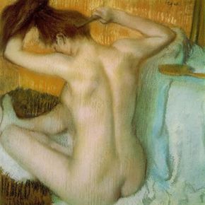 Une femme nue en peinture 