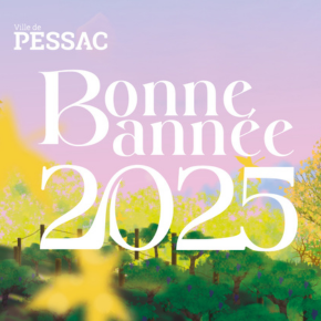 Logo bonne année 2025 de Pessac