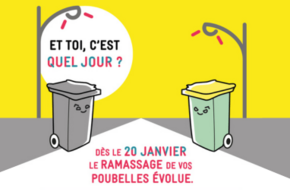 Dès le 20 janvier, les jours de collecte des déchets va s'adapter aux volumes des déchets.