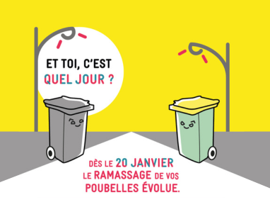 Dès le 20 janvier, les jours de collecte des déchets va s'adapter aux volumes des déchets.