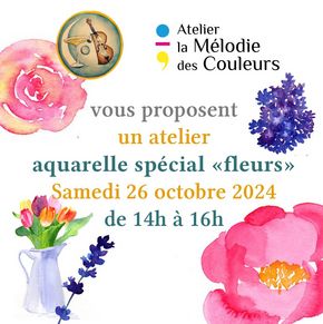 Atelier aquarelle, spécial fleurs